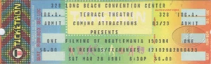 FILMING OF BEATLEMANIA 1981 UNUSED CONCERT TICKET AUDIENCE PARTICIPATION - Picture 1 of 1