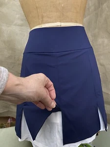 Kinona Activewear Golf Tennis Pleated Zip Pockets Pull On Skirt Skort XL NWOT - Picture 1 of 8
