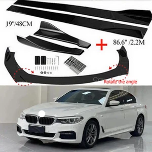 For BMW 525i 530i 535i Front Bumper Lip Spoiler Splitter 86.6" Side Skirt - Picture 1 of 14