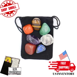 7PCS Chakra Quartz Crystal Stones Healing Energy Reiki Palm Natural Gemstone Set - Picture 1 of 7