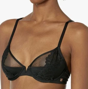 Savage X Fenty Women's Bra Not Sorry Half Cup Lace Sheer Mesh Underwire Size 34B - Picture 1 of 13