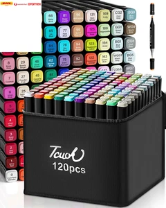 Alcohol Markers Double Tipped - 120 Colors Art Drawing Marker Pen, Alcohol Based - Picture 1 of 6