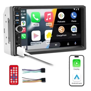 Radio de coche con pantalla táctil de 7" 2 Din Bluetooth Carplay estéreo Android reproductor de MP5 automático - Imagen 1 de 17