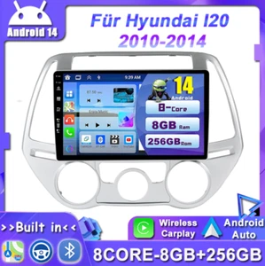 9'' Für Hyundai I20 2010-2014 CarPlay GPS Autoradio Android 14 Navi RDS 8G+256GB - Bild 1 von 18