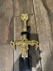 40"  Fantasy Stainless Steel Claymore Sword Gold Hilt