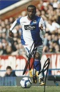 BLACKBURN: PASCAL CHIMBONDA SIGNED 6x4 ACTION PHOTO + COA - Bild 1 von 1