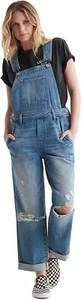 Lucky Brand Womens Denim Boyfriend Overall Color Mercury Dest Size S - Picture 1 of 3