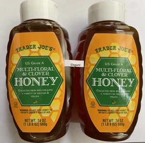 2 Packs Trader Joe's Multi-Floral & Clover Honey U.S. Grade A 24 oz Each Pack - Picture 1 of 3