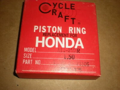 NOS Cycle Craft Piston Rings, 70.50, + .50, 2nd - 1981 1982 1983  Honda ATC250R - Image 1 of 2