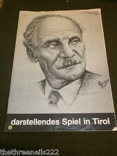 THEATRE - DARSTELLENDES SPIEL IN TIROL - NOV 1986
