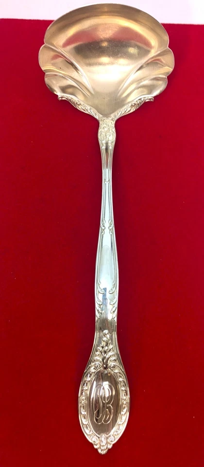 Antiguo cucharón perforador de plata esterlina Old Colony de Gorham, 12"" de largo Foto 1 de 4