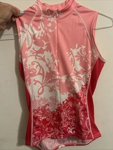 Cannondale Pink And White Sleeveless Small Cycling Jersey In Great Condition - Picture 1 of 5