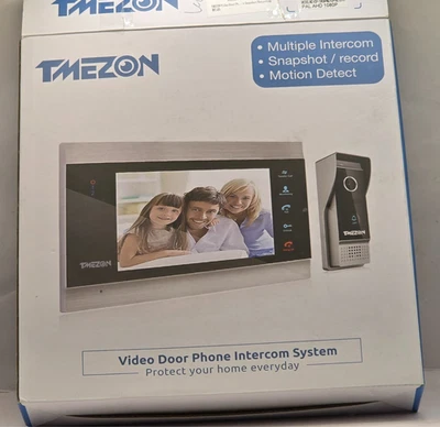 TMEZON Video Doorbell Door Phone Camera Intercom Entry System 7'' LCD Monitor - Image 1 of 4