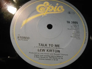 Lew Kirton - "Talk To Me / Talk To Me (Instrumental)" - EPIC 12" Single - Bild 1 von 2