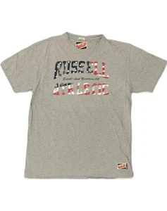 RUSSELL ATHLETIC Herren Grafik T-Shirt Oberteil XL Grau Baumwolle ZF02 - Bild 1 von 3