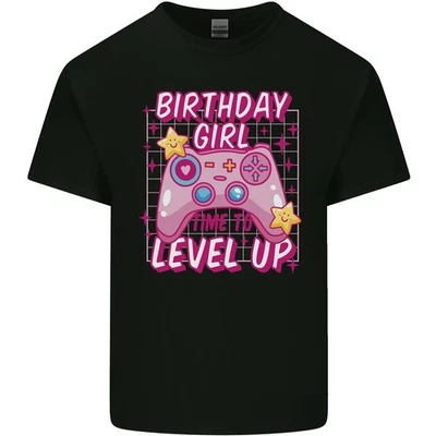 Birthday Girl Level Up Gaming Gamer 6th 7th 8th Kids T-Shirt Childrens - Image 1 of 4