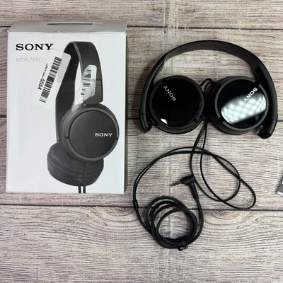 Sony MDR-ZX110 ZX Series Wired On-Ear Headphones Black New Open Box - Image 1 of 4