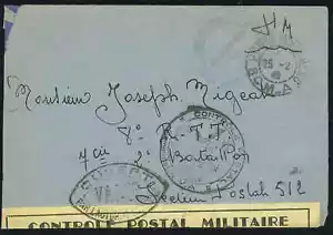 FRANCIA 1916 MILITAR CENSURADO EJÉRCITO CUBIERTA A MILITAR PO - Imagen 1 de 2