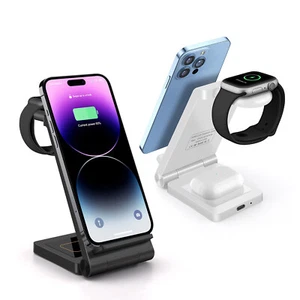 3 in 1 Wireless Charger Foldable Charging Stand For Apple Watch Air Pods iPhone - Bild 1 von 26