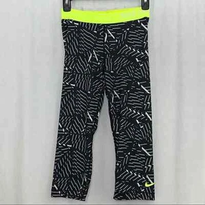 Nike Pro Women’s Athletic Black Yellow Leggings Size M - Picture 1 of 4