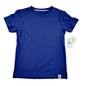 Free Planet Boys Navy Blue Short Sleeve T-Shirt Cotton Crew Neck Size 10 - Picture 1 of 9