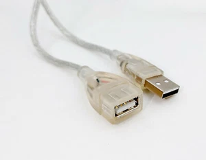 Cavo prolunga prolunga USB 2.0 A maschio a femmina 3 piedi 3 piedi 36 pollici argento - Foto 1 di 2