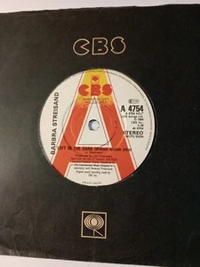 Barbra Streisand - Left In The Dark (CBS A 4754 PROMO) EX Vinyl Record 7" - Picture 1 of 2