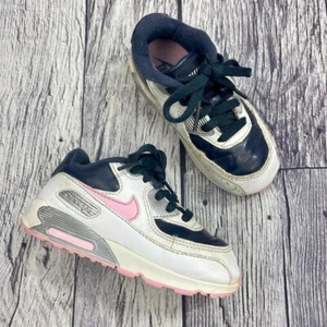 Nike Air Max 90 baby toddler size 8c pink blue shoes 317485-461 - Picture 1 of 10