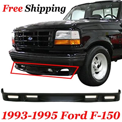 For 1993 1994 1995 Ford F-150 Front New Lower Valance Black & Primed FO1095155 - Image 1 of 4