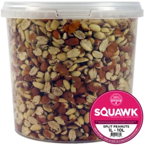 SQUAWK Split Peanuts - Wild Bird Premium Grade Garden Birds Fresh Food Mixture - Picture 1 of 25