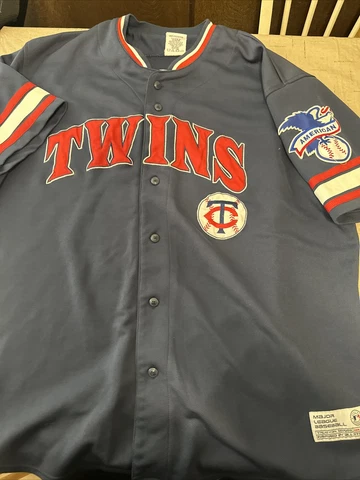 True Fan Minnesota Twins Jersey Men's XXL Sewn MLB Johan Santana VGC! Blue AL Cover