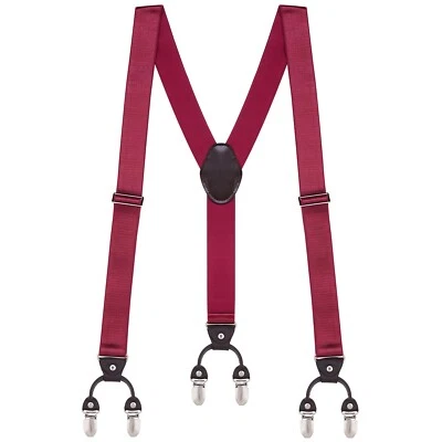 "Suspensor formal de sarga satinada de moda sin comprar para hombre - 48" 6 clips espalda en Y - 1 1/4 Foto 1 de 4