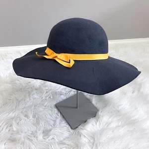 Kleinkind dunkelgrau Filz Schlappkrempe Herbst Hut orange Band Krone 4-5 - Bild 1 von 3