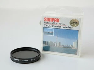  52mm SunPak PicturesPlus (CPOL) Circular Polarizer Filter w/Case - Picture 1 of 5