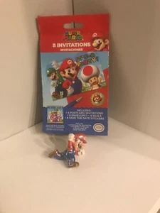 SUPER MARIO INVITATIONS (8) ~ Birthday Plus Mario Cake topper!! Nintendo Party - Picture 1 of 7