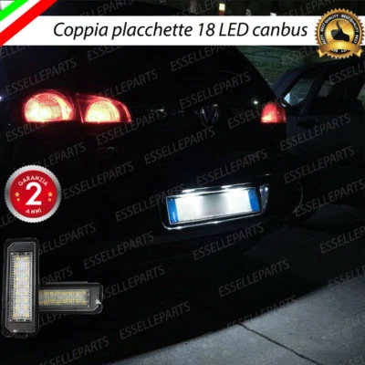 COPPIA LUCI TARGA LED PLACCHETTE COMPLETE CANBUS VOLKSWAGEN GOLF 6 VI 6000K - Immagine 1 di 3