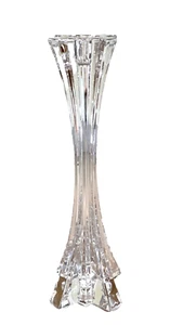 Vintage Heavy Lead Crystal Candlestick Taper Candle Holder   JB - Picture 1 of 5