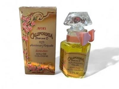 Vintage Avon California Perfume 1978 Anniversary Keepsake Somewhere Eau Cologne - Image 1 of 4