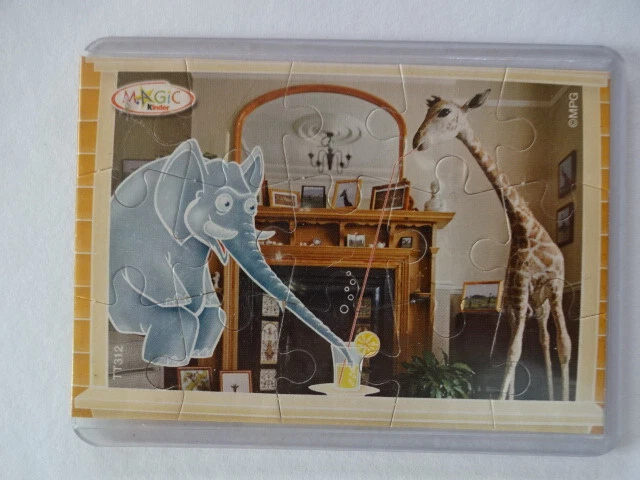 Ü EI Ferrero Puzzle / 2007 - TT-312 - Tierkinder Puzzle - Elefant & GIraffe - Bild 1 von 1