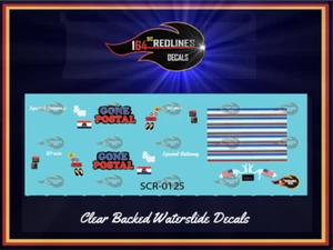 1/64 '55 Chevy Gone Postal Gasser' CUSTOM Decal SCR-0125 - Picture 1 of 3