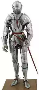 Traje de armadura portátil caballero medieval cruzado combate armadura de cuerpo completo - Imagen 1 de 4