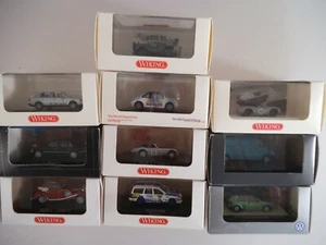10 Wiking Modelle 1:87 VW Porsche Audi Mercedes Willys (4996) - Bild 1 von 6
