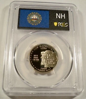 2000-S 25c CLAD PCGS PR70DCAM NEW HAMPSHIRE QUARTER PROOF DEEP CAMEO PR 70 DC - Image 1 of 4