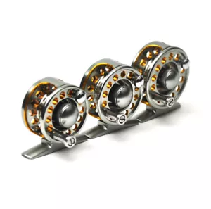 NEW Space Aluminum Fly Fishing Reel 2+1BB Metal Drag Fly Wheel 1:1 Gold&Silver - Picture 1 of 13