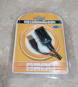 PTC USB-A Male to USB-A Female 2.0 Extension Cable 32 Feet 9.75 Meters Black - Picture 1 of 2