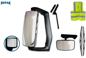 Espejo de puerta con intermitente LED y brazo derecho compatible con Volvo VNL 2004+ - Imagen 1 de 11