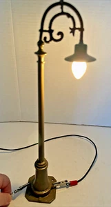 LIONEL PREWAR ST. GAUGE 61 MOJAVE GOOSENECK LAMP POST - 13" H WORKING /RESTORED - Picture 1 of 7