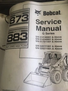 BobCat 873,883 SkidSteer Servicio de taller en profundidad, libro de manual de reparación - Imagen 1 de 4