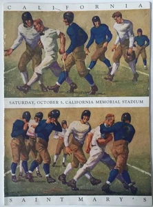 1929 Cal Vs St Mary's College Football Program - Imagen 1 de 5