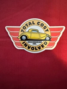 Total Cost Involved engineering Inc Sticker Decal NHRA Hot Rod Classic Cars - Picture 1 of 1